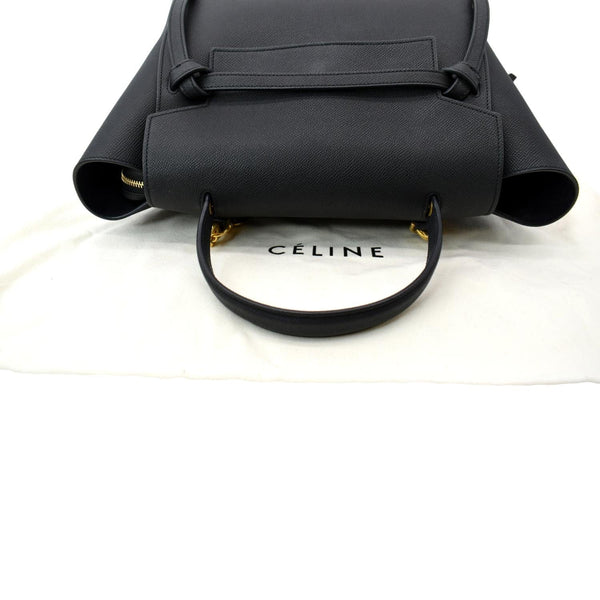 CELINE Mini Belt Grained Calfskin Leather Shoulder Bag Black - Hot Deals