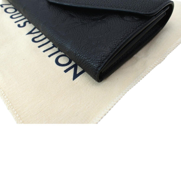 LOUIS VUITTON Sarah Monogram Empreinte Leather Wallet Black