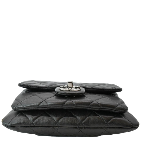 CHANEL Mineral Nights Flap Quilted Leather Shoulder Bag Black