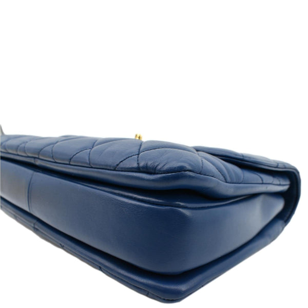 CHANEL Medium Trendy CC Flap Quilted Lambskin Shoulder Bag Blue