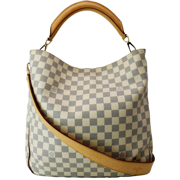 LOUIS VUITTON Soffi Damier Azur Satchel Shoulder Bag White