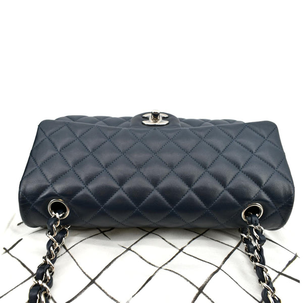 CHANEL Classic Flap Medium Leather Shoulder Bag Blue