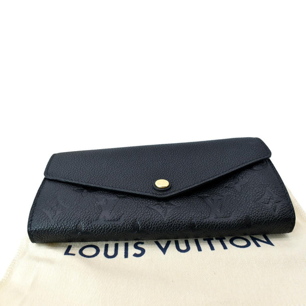 LOUIS VUITTON Sarah Monogram Empreinte Leather Wallet Black