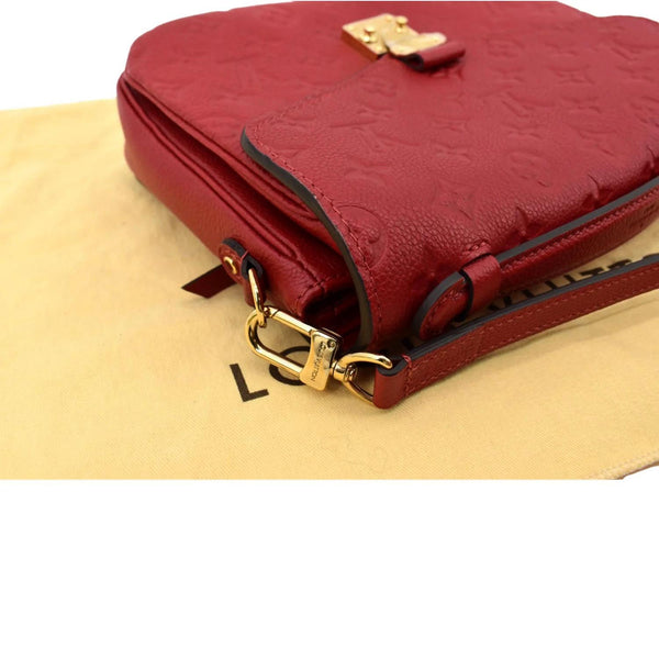 LOUIS VUITTON Metis Pochette Empreinte Leather Crossbody Bag Red