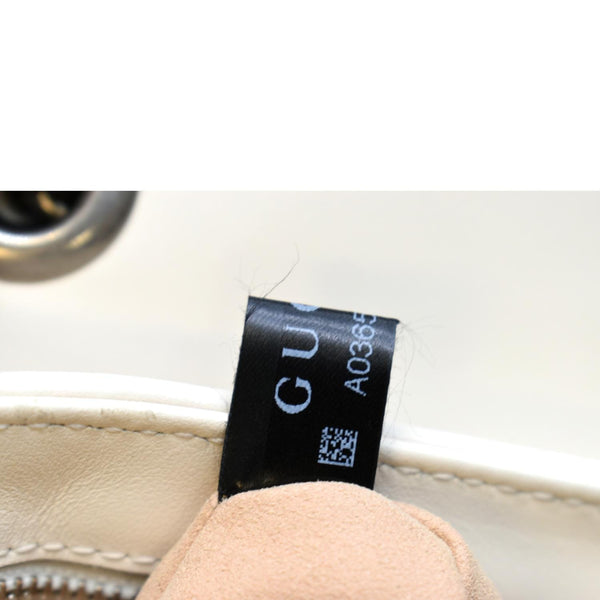 GUCCI GG Marmont Crystal-Embellished Crossbody Bag White 443497