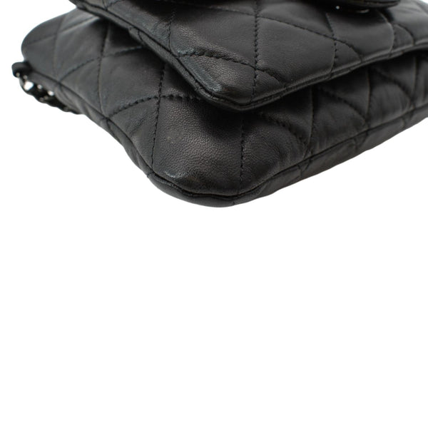 CHANEL Mineral Nights Flap Quilted Leather Shoulder Bag Black