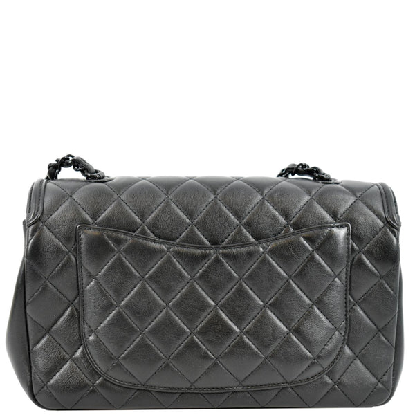 CHANEL Filigree CC Chain Around Leather Crossbody Bag Black