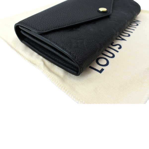LOUIS VUITTON Sarah Monogram Empreinte Leather Wallet Black