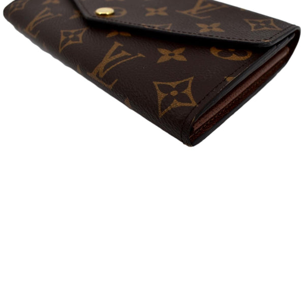 LOUIS VUITTON Sarah Monogram Canvas Wallet Brown