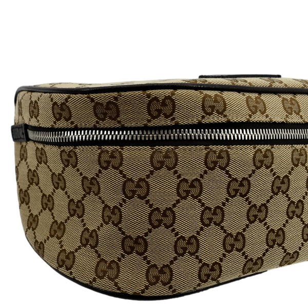 GUCCI Waist Pouch GG Canvas Belt Bag Beige 630915