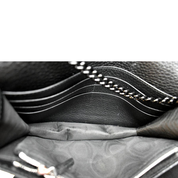 GUCCI GG Marmont WOC Leather Chain Crossbody Bag Black 497985