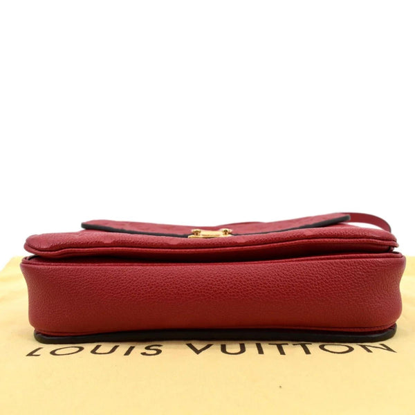 LOUIS VUITTON Metis Pochette Empreinte Leather Crossbody Bag Red