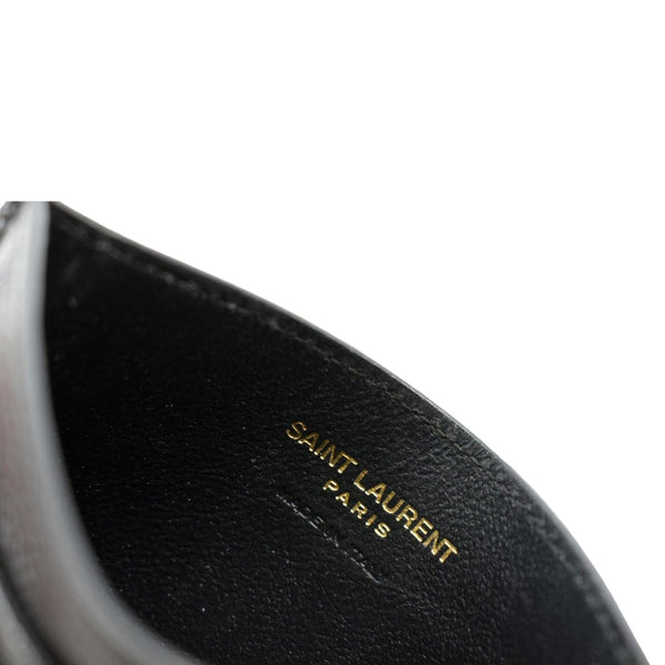 Yves Saint Laurent Monogram Grain Leather Card Case - Stamp