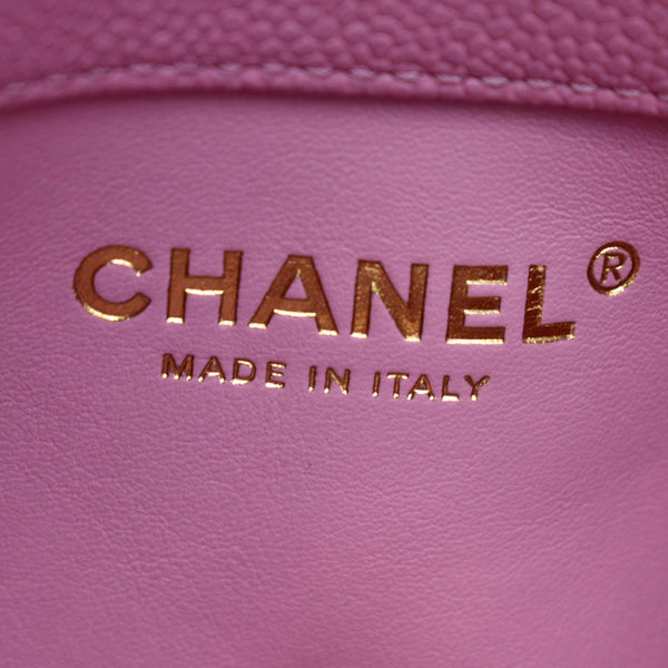 CHANEL Shiny Pick Me Up Flap Caviar Leather Belt Bag Pink