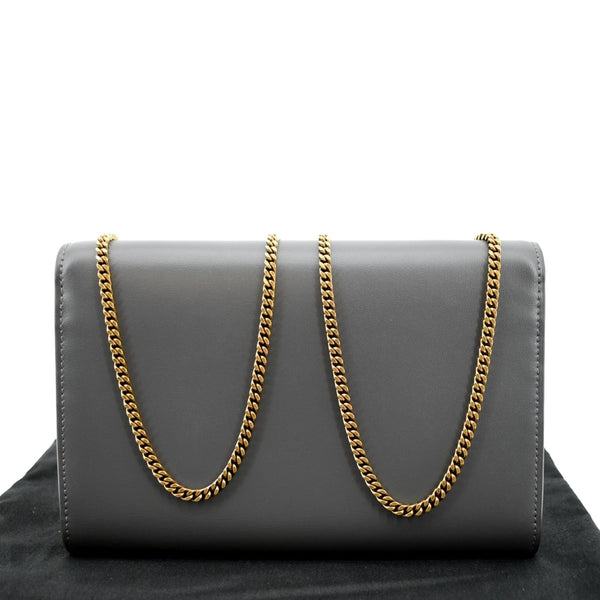 Yves Saint Laurent Flap Leather Shoulder Bag Light Gray- sold