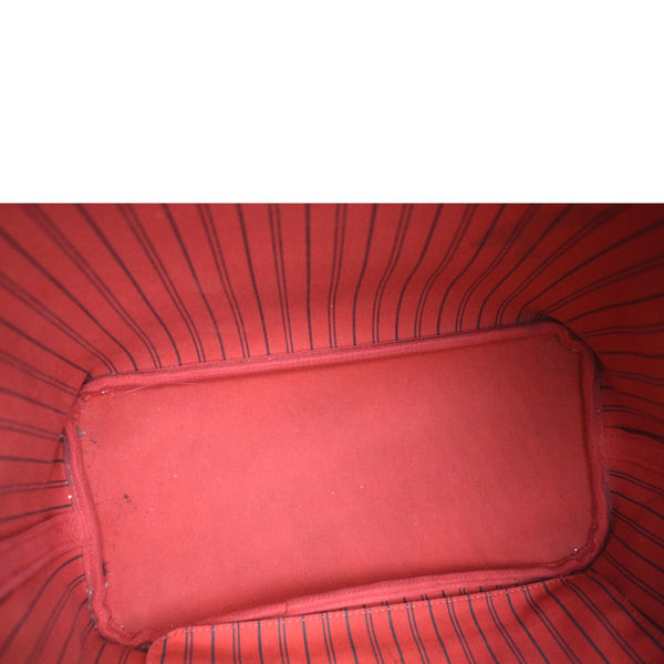 LOUIS VUITTON Neverfull MM Damier Ebene Tote Bag Brown