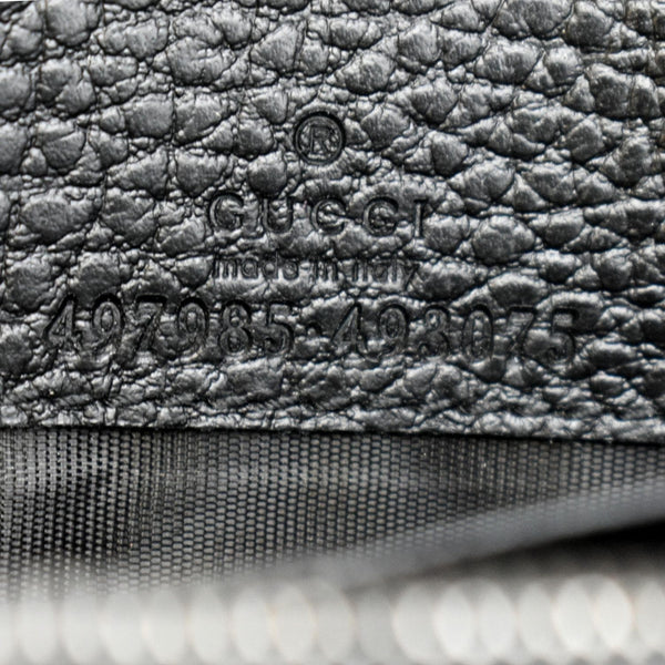 GUCCI GG Marmont WOC Leather Chain Crossbody Bag Black 497985