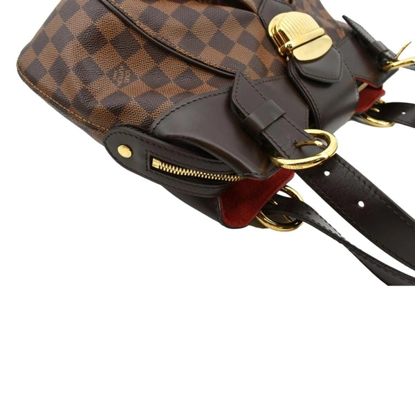 LOUIS VUITTON Women Sistina PM Damier Ebene Shoulder Bag Brown