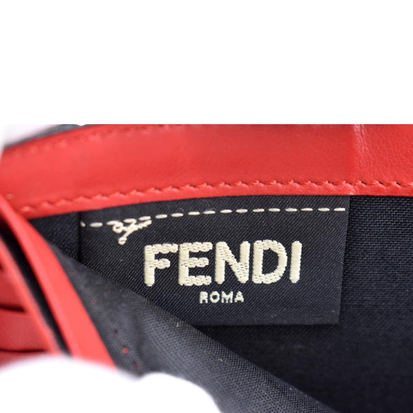 FENDI Monster Eyes Leather Wallet Black