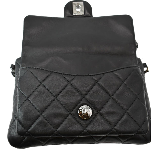 CHANEL Mineral Nights Flap Quilted Leather Shoulder Bag Black