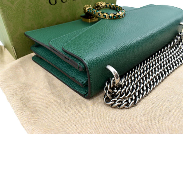 Gucci Dionysus Small Leather Shoulder Bag Emerald - Top Right