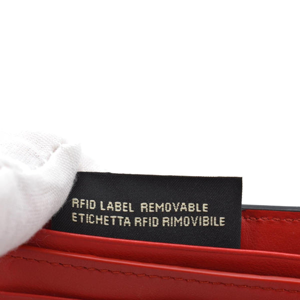 FENDI Monster Eyes Leather Wallet Black