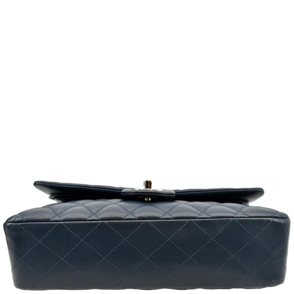 CHANEL Classic Flap Medium Leather Shoulder Bag Blue
