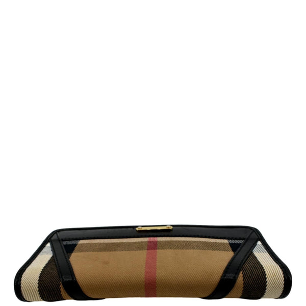 BURBERRY Check Leather Wallet Black