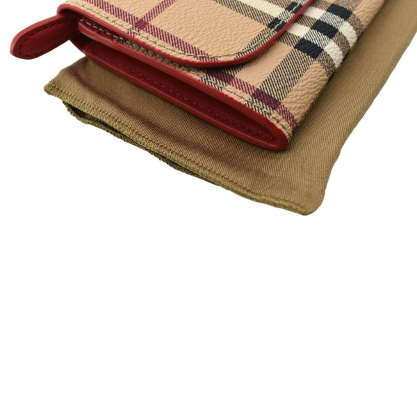 BURBERRY Haymarket House Check Clutch Wallet Beige