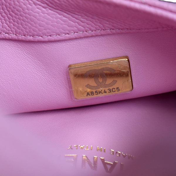 CHANEL Shiny Pick Me Up Flap Caviar Leather Belt Bag Pink