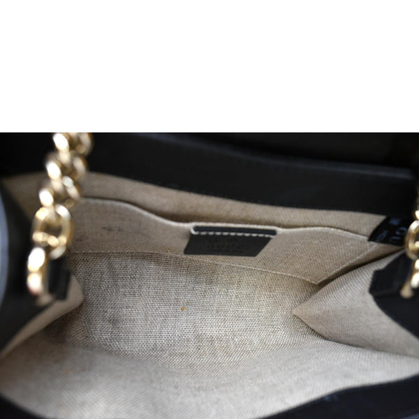 GUCCI Emily Mini Micro GG Leather Shoulder Bag Black 449636