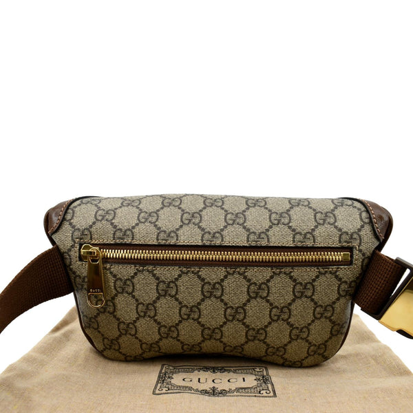 GUCCI Interlocking G Supreme Canvas Belt Bag Beige 682933