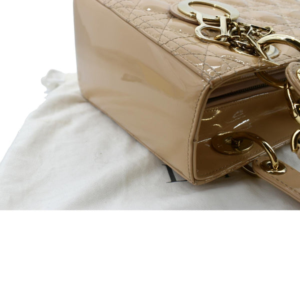 Christian Dior Medium Lady Dior Cannage Leather Bag - Right Side