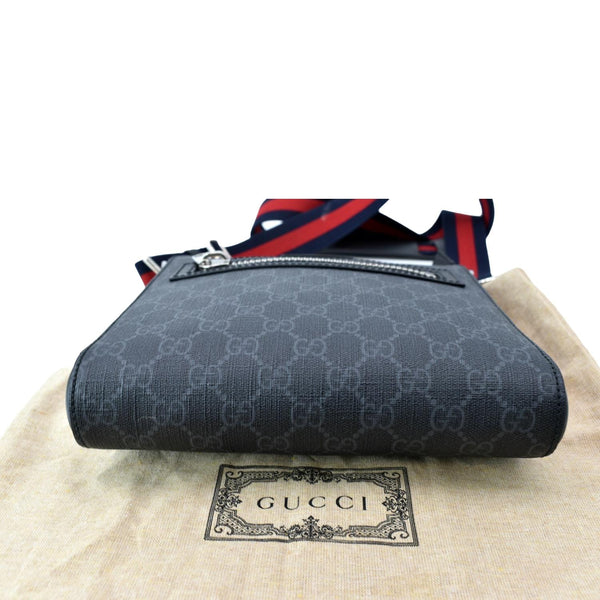 GUCCI Small GG Supreme Canvas Messenger Bag Black 523599