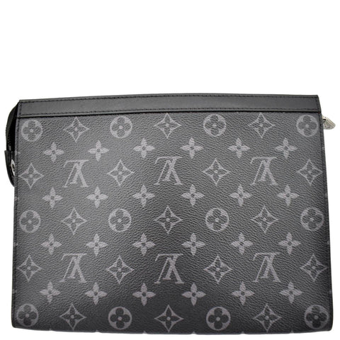 LOUIS VUITTON Voyage MM Monogram Eclipse Pochette Bag Black