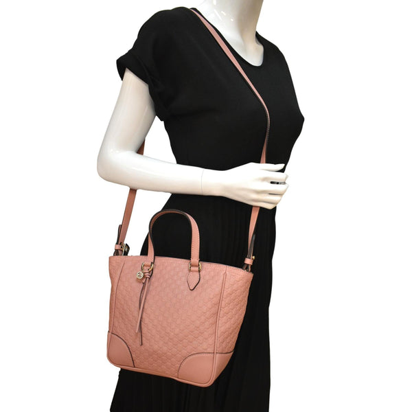 Gucci Small Bree GG Leather Crossbody Bag Light Pink - Full View