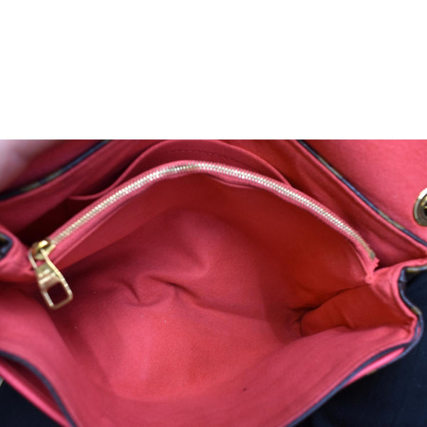 LOUIS VUITTON Pallas Chain Monogram Canvas Crossbody Bag Brown