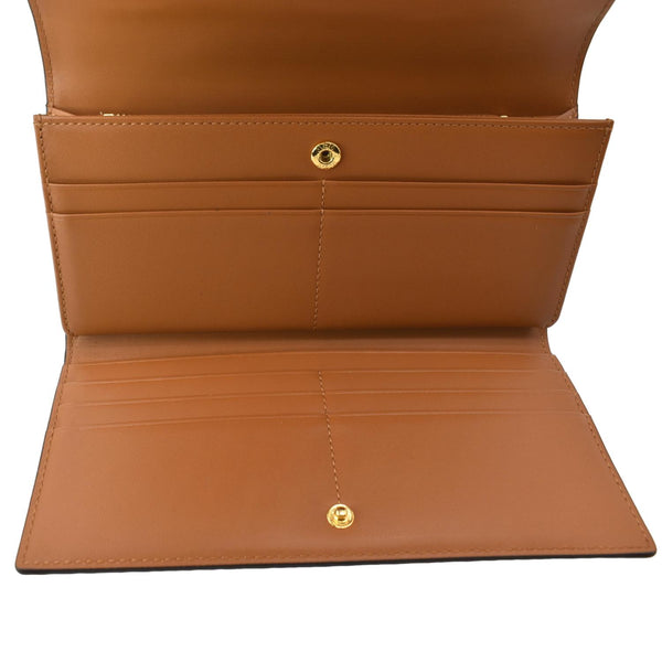 MCM Trifold Large Visetos Monogram Coated Canvas Wallet Cognac