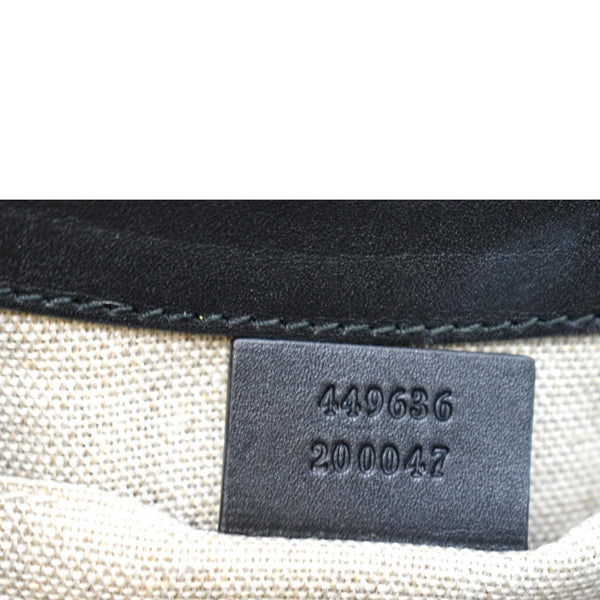 GUCCI Emily Mini Micro GG Leather Shoulder Bag Black 449636