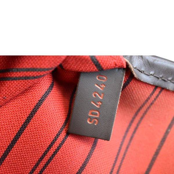 LOUIS VUITTON Neverfull MM Damier Ebene Tote Bag Brown