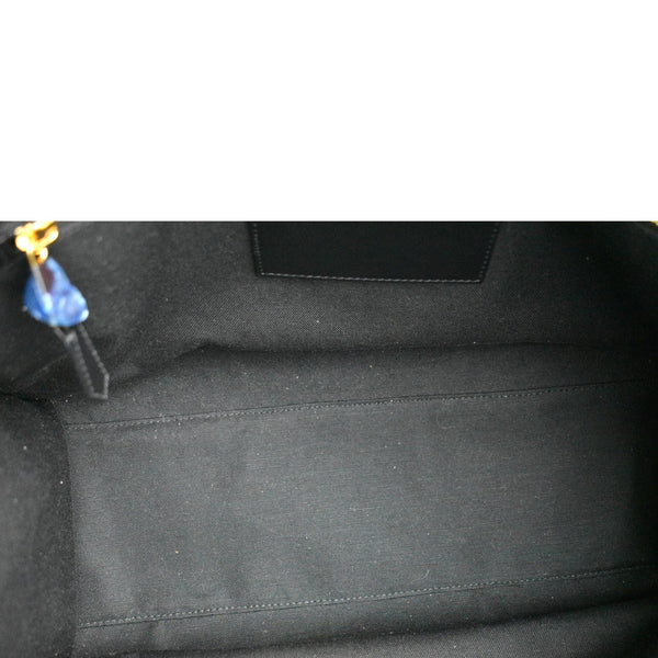 BURBERRY Freya Medium Calfskin Leather Canvas Hobo Natural