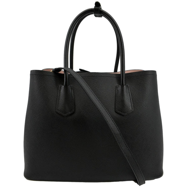 Prada Medium Double Saffiano Leather Crossbody Bag - Back