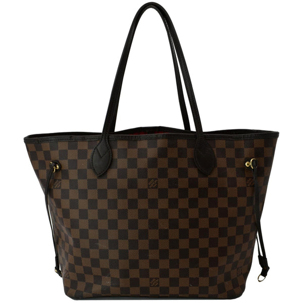 LOUIS VUITTON Neverfull MM Damier Ebene Tote Bag Brown