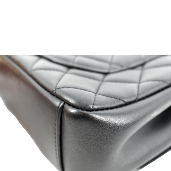 CHANEL Filigree CC Chain Around Leather Crossbody Bag Black