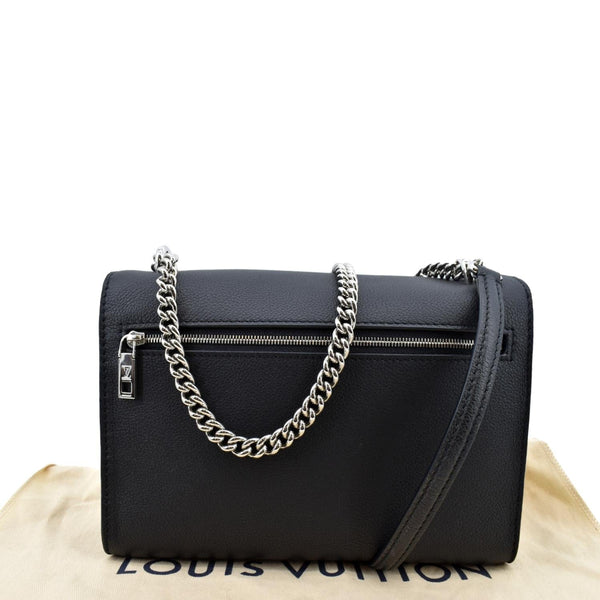 LOUIS VUITTON Mylockme Chain Calf Leather Chain Shoulder Bag Black