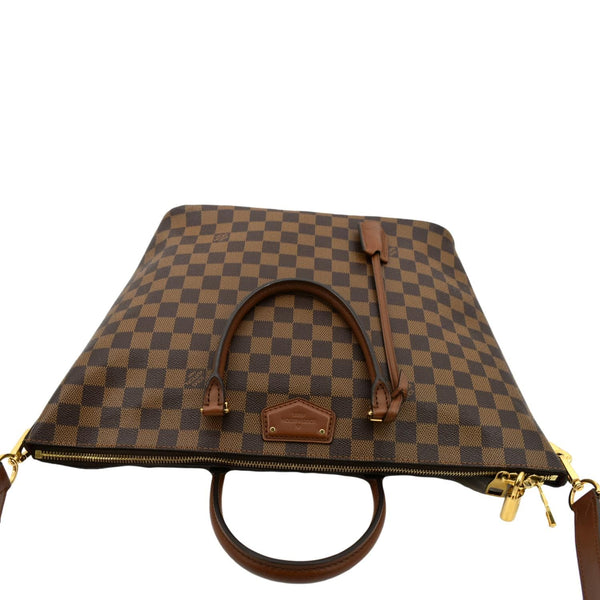 Louis Vuitton Belmont Damier Ebene Shoulder Bag Brown - Top