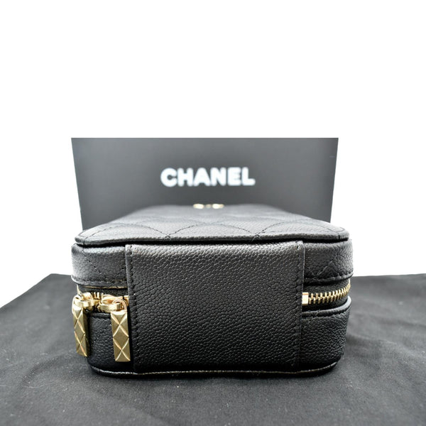 CHANEL Sac Vanity Caviar Leather Shoulder Bag Black - Hot Deals
