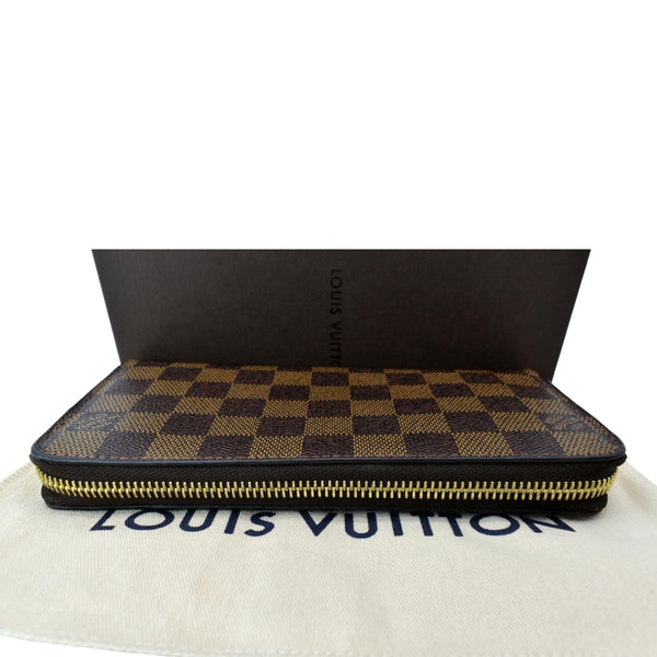 LOUIS VUITTON Zippy Long Damier Ebene Wallet Brown