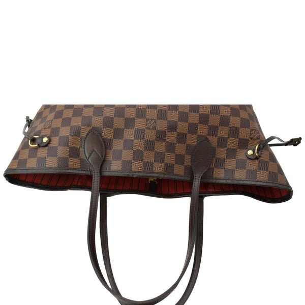 LOUIS VUITTON Neverfull MM Damier Ebene Tote Bag Brown