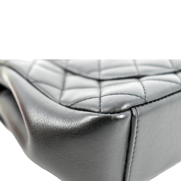 CHANEL Filigree CC Chain Around Leather Crossbody Bag Black